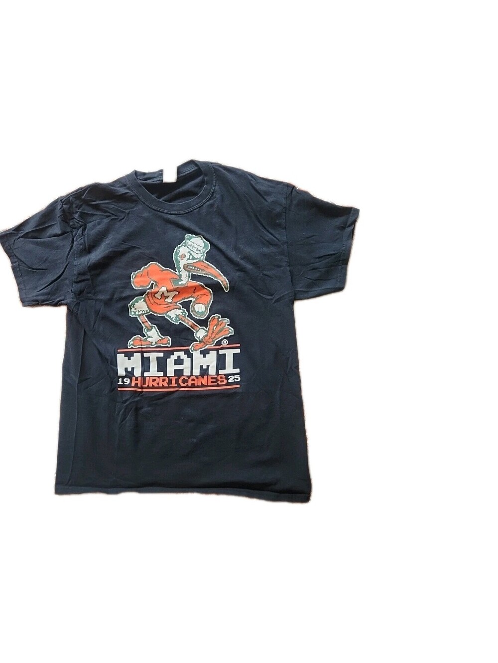 Miami Hurricanes Digital Sebastian Tee Black Large Vintage